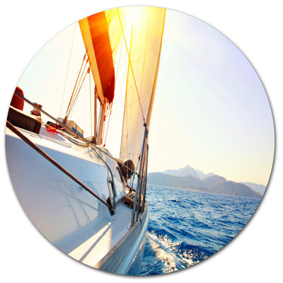 " Sailboat Sailing In The Blue Sea "