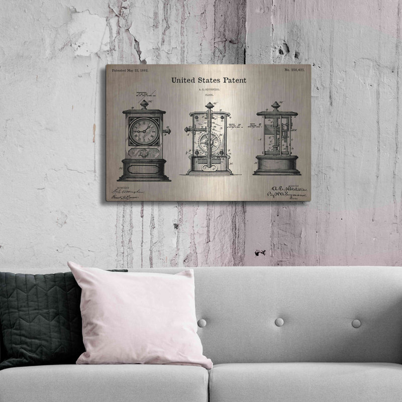 Luxe Blue Art «l'horloge parchemin brevet parchemin» par «Patents