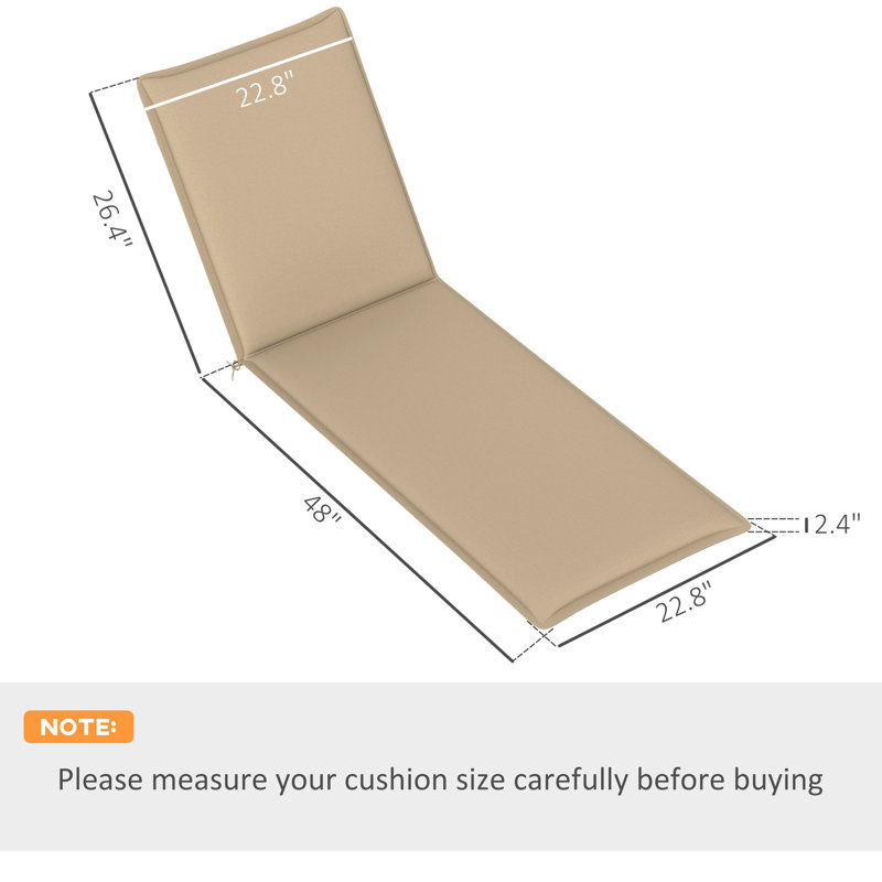 Outdoor Lounge Chair Cushion Set of 2, UPF50+ 200gsm Fabric and 25D High-Density Foam, Foldable Patio Chaise Lounge Cushion Set, Fade Resistant for Lawn Pool, 76" x 23