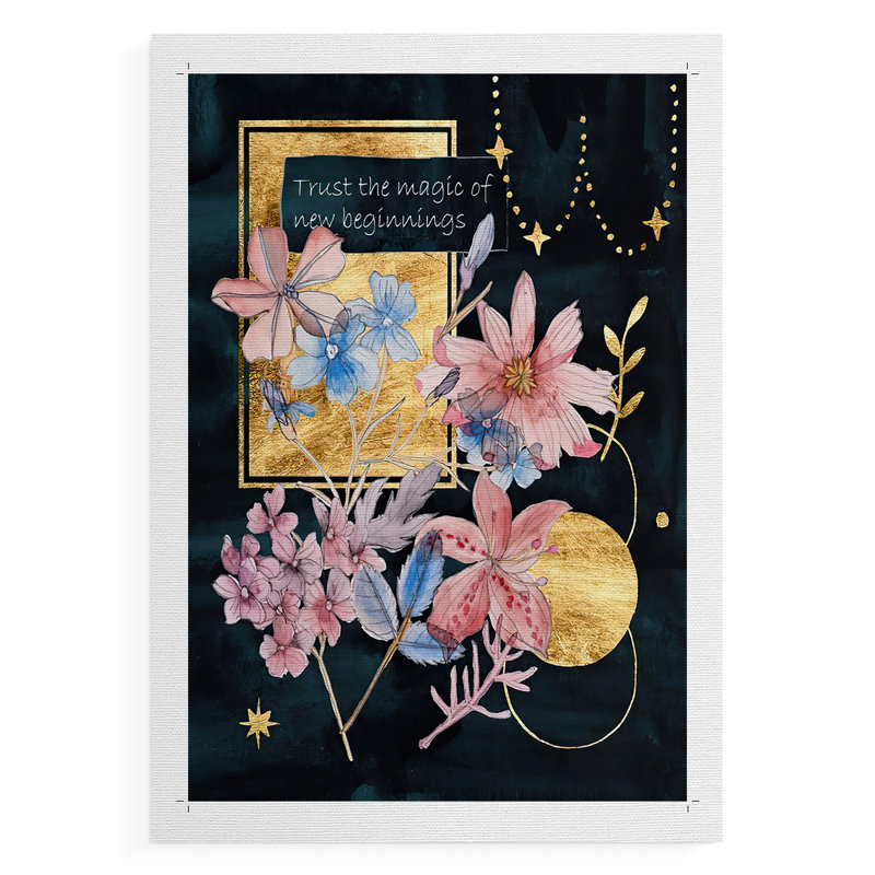 Fleurs au clair de lune IV - Impression sur toile seulement - NON-CADRE, H 12 po x l 8 po