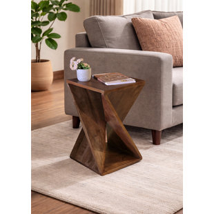 Table d'appoint en C en bois massif Elk (ensemble de 2) (Ensemble de 2)