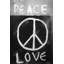 Peace Peace - monochrome - impression encadrée de bureau encadrée