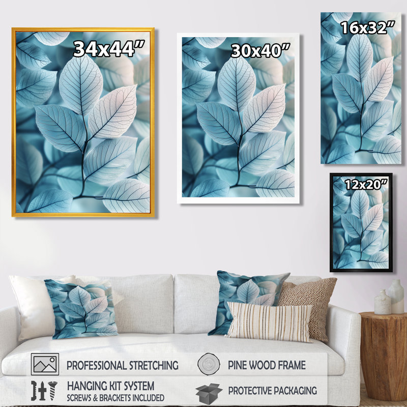 Kaley - art mural floral, Toile tendue, Ne s’applique pas, H 32 po x l 24 po