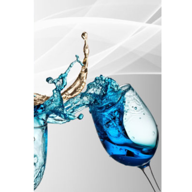 «Wine Splashing Acrylique», ensemble de 3 pièces