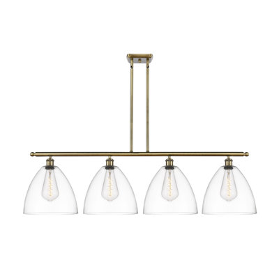 Luminaire suspendu linéaire à 4 lumières pour îlot de cuisine Allure