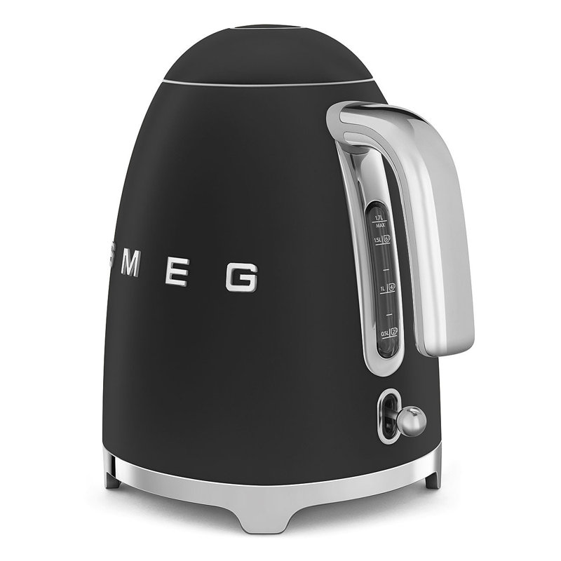 50's Retro Style Aesthetic Kettle in Matte Black, Matte Black