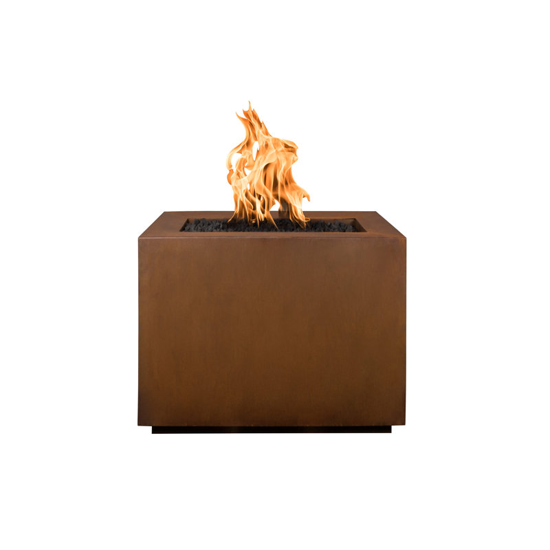 Forma Stainless Steel Smokeless Fire Pit, 24" H x 42" W x 42" D, Corten Steel, Propane