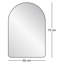 Arched Wall Mirror with Metal Frame-60994868
