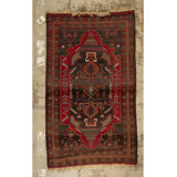 Hand-Knotted High-Quality Red/Ivory Area Rug