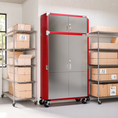 Armoire supérieure empilable à double porte Seville Classics UltraHD, l 48 po x P 18 po x H 18,5 po