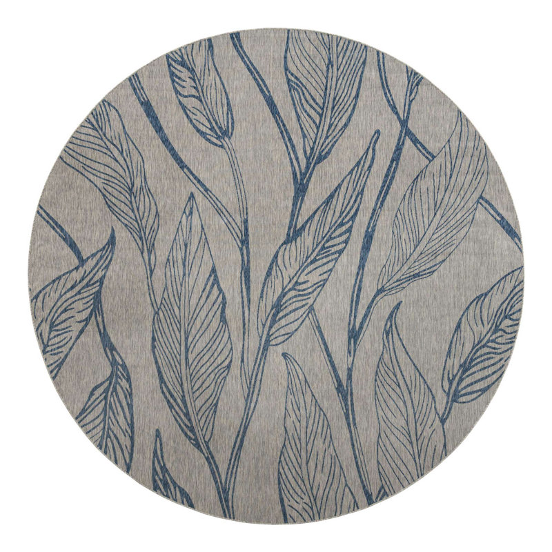 Zanzibar Floral Indoor / Outdoor Rug, Round 13'