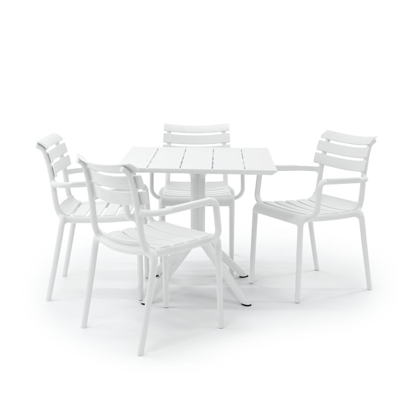 Centreville 4 Person Dining Set, White