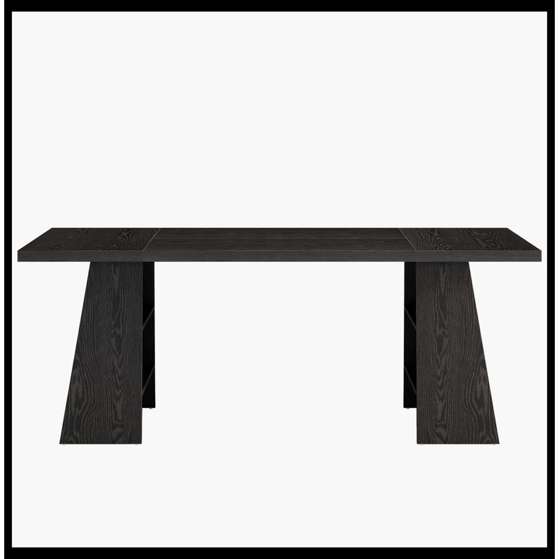 Bureau de direction 63 po, bureau d'ordinateur moderne avec tablettes de rangement