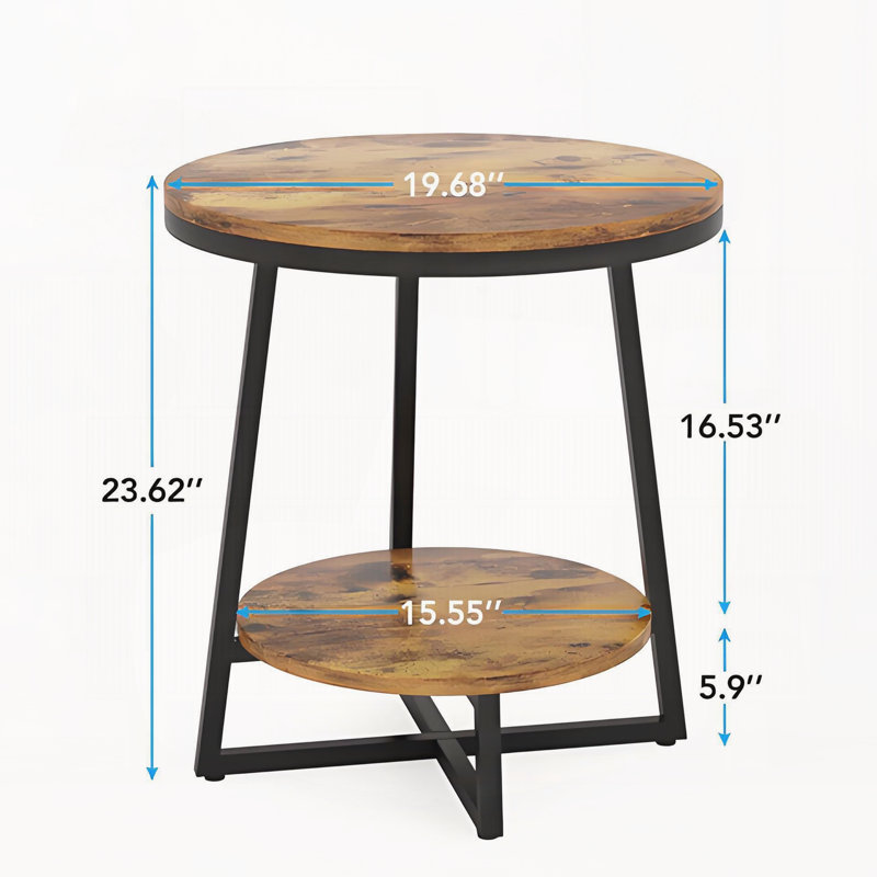 Table d'appoint moderne, table basse rustique, table basse ronde