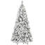 Arbre de Noël floqué avec 500 lumières DEL blanc chaud-430160585