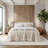 Premium Cotton King Bedding Sets, Jacquard Linen Modern Home Bedroom