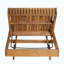Lounge Chaise Set, Acacia Solid Wood With  LOUNGE CUSHION (Dark Grey) - Matching Cream Version Available