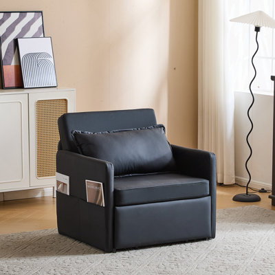 Canapé-lit pour adulte, canapé-lit convertible 3-en-1, table pliante pratique avec port USB et ports de charge de type C