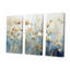 «Grey and Gold Flower Garden Delight I - Plants», ensemble d'art sur toile-107750303-107750305