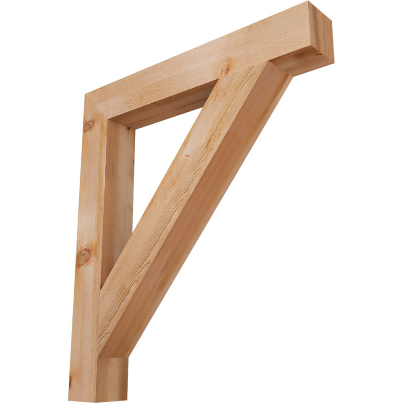 Support de bloc traditionnel, H 48 po x l 6 po x P 42 po, Cèdre rouge de l'Ouest (scié brut)