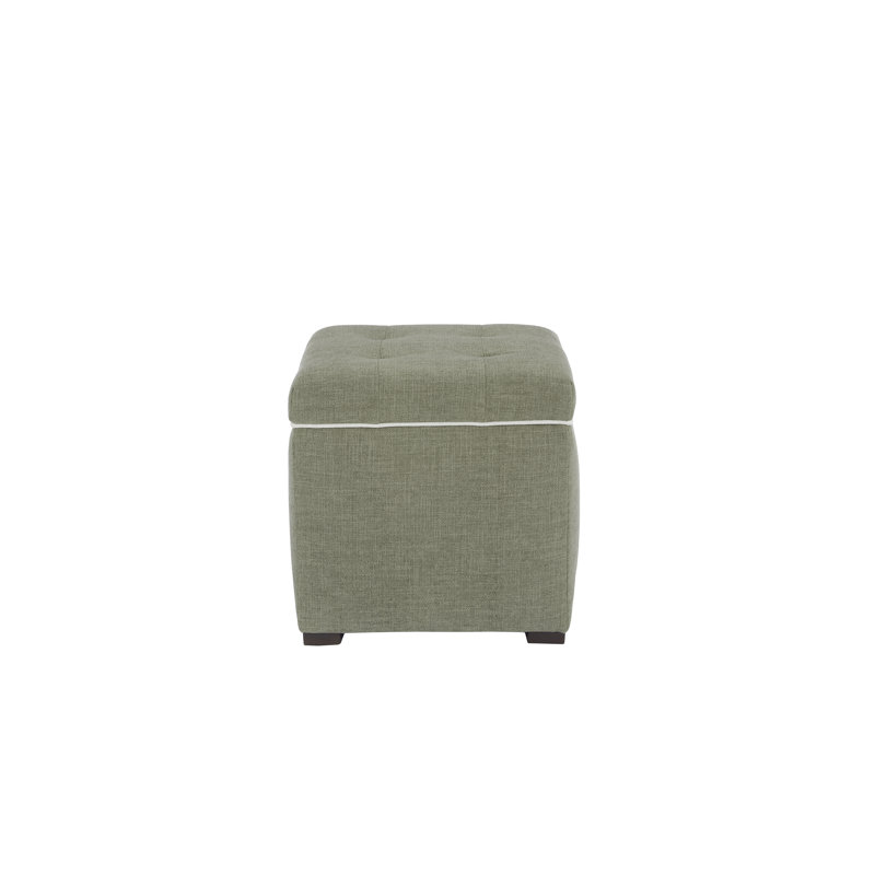 Tami Cube Storage Ottoman, Moss