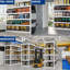 Étagères de garage robustes, blanches, l 65 po x P 24 po x H 84 po, tablettes en métal avec tablettes de garage réglables à 5 niveaux-129853850-129853852