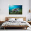 Graceful Sea Turtle Peaceful Serene Tranquil Turtle Nature Ocean Wall Art Print 1 Piece Wrapped Canvas Wall Art-2025310407