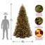 North Valley 72" Green Spruce Artificial Christmas Tree with 400 White Clear Lights with Tree Stand-743353196