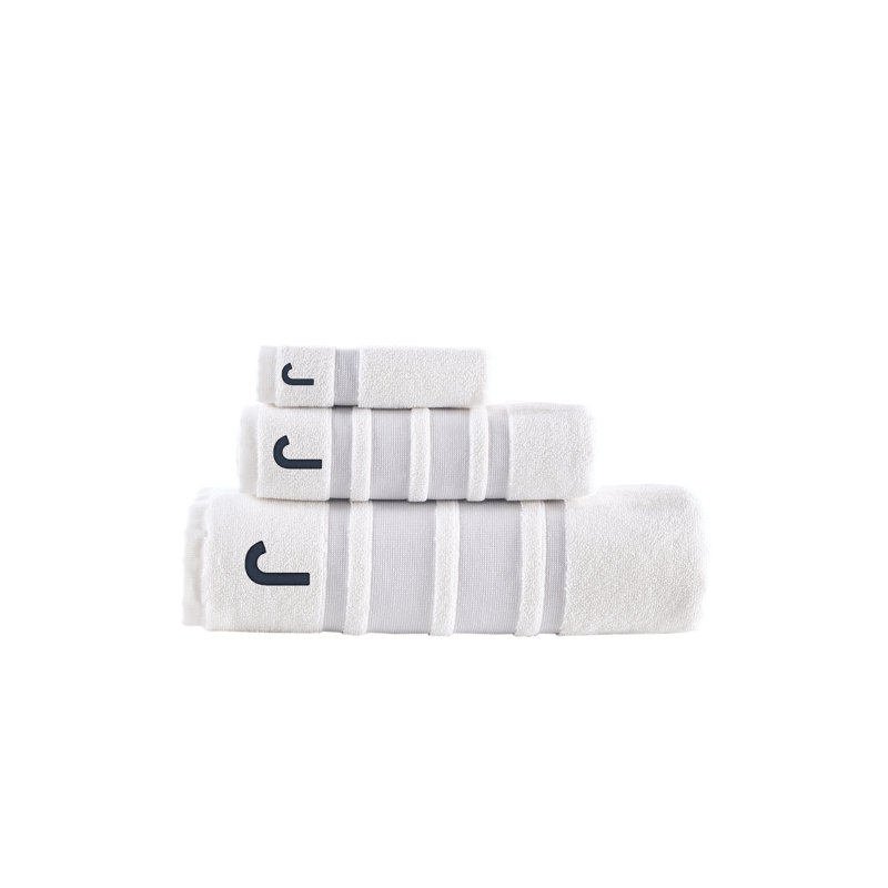 Clarion 3 pcs Towel Set, J, Silver