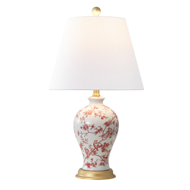 Lampe de table 24 po Elem, Or / rouge / blanc