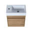 Meuble-lavabo mural simple avec plateau en résine 18,11 po Layal-281542691