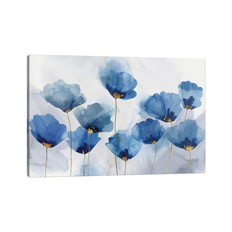 Azure Gathering by Isabelle Z - Painting on Canvas, 20.32 cm H x 30.48 cm W, Wrapped Canvas