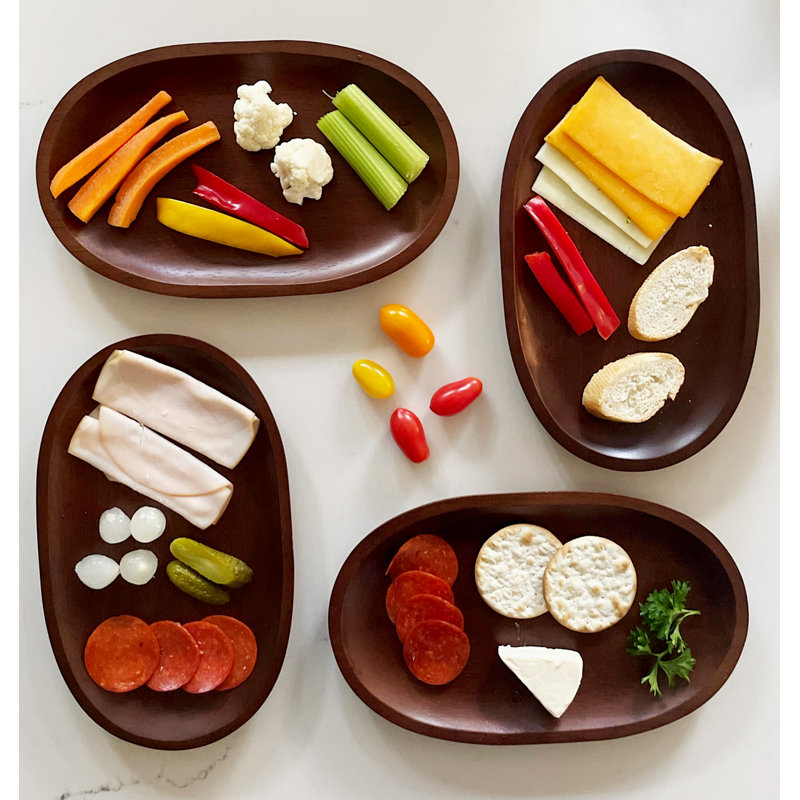 4 plateaux de service individuels