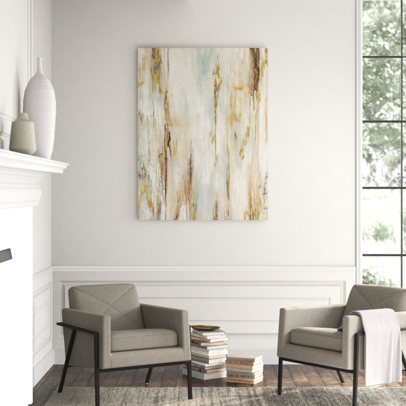 Structure Of Trees Print by Sara Brown, 54" H x 40" W x 1.5" D, Gilded Gold