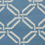 Tapis géométrique bleu / ivoire Kardinya-1818059073