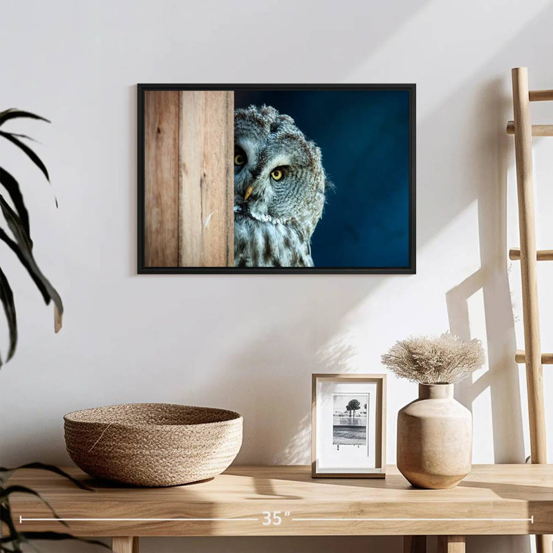 Peeking Owl, 13" H x 19" W