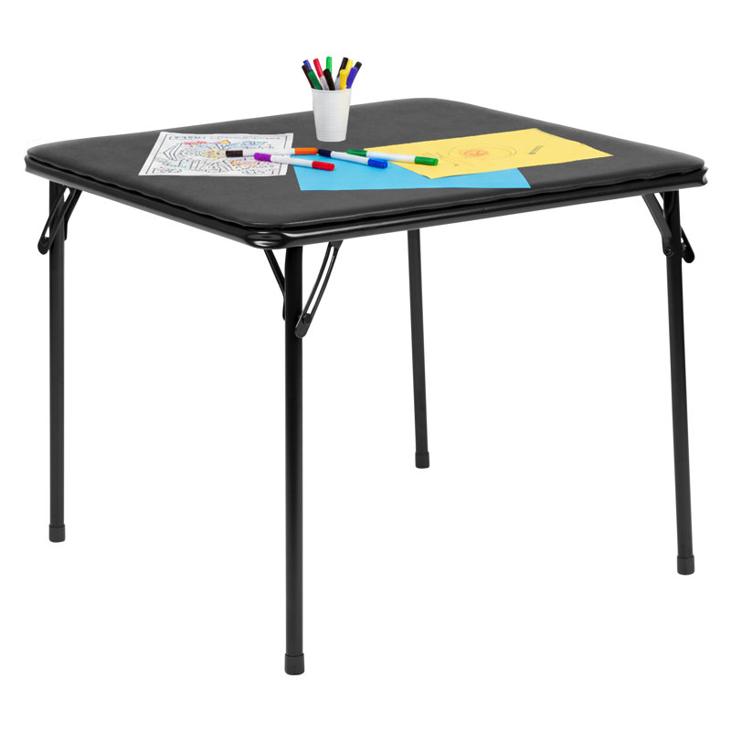 Table de jeu carrée Jannet Kids, Noir, noir, noir, noir