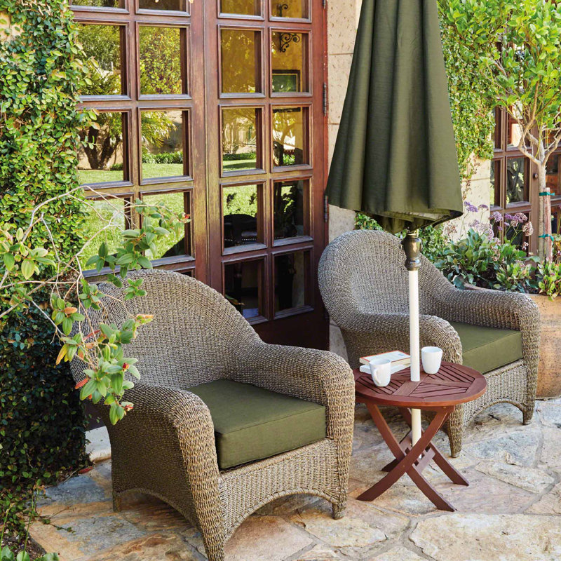 Pina Outdoor Dining Chair Seat Cushion, Heather Fern Green, 3" H x 19" W x 19" D