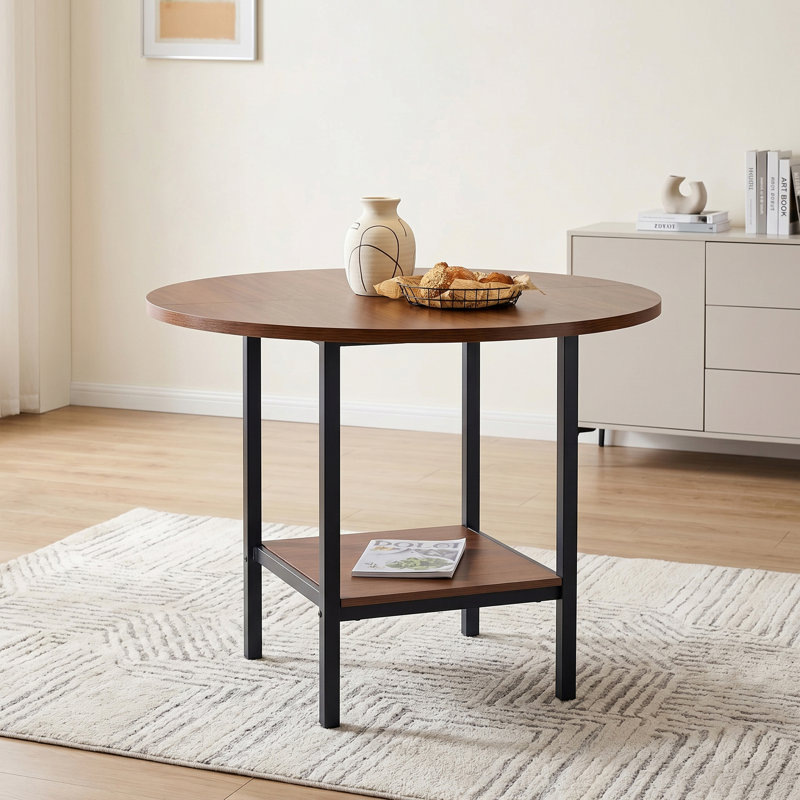Dining Table, Walnut/Black