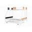 Lit superposé simple au-dessus d'un lit double en métal - aucun sommier nécessaire, robuste et amp; Spacieux-1508547039
