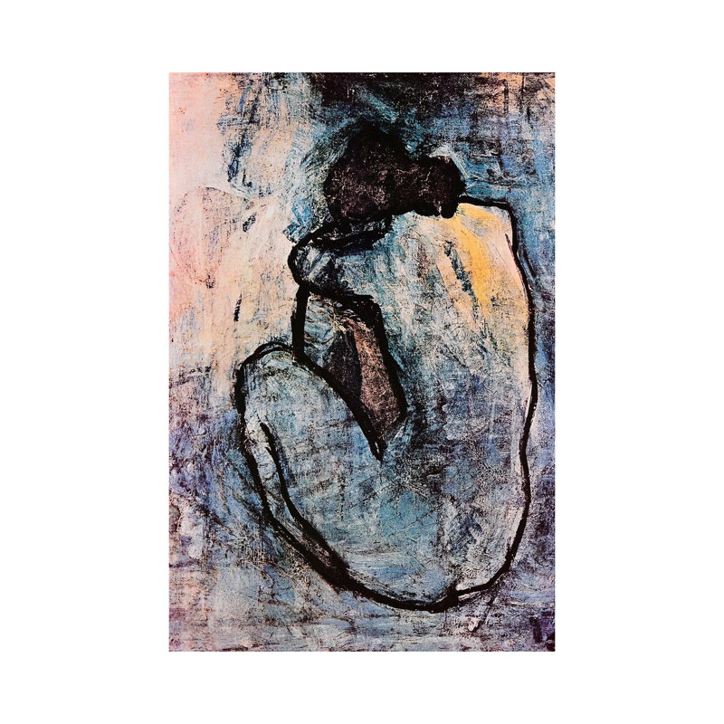 Blue Nude by Pablo Picasso - Wrapped Canvas Painting, 66.04 cm H x 45.72 cm W x 3.175 cm D