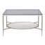 Table basse Adelrik, finition verre et chrome