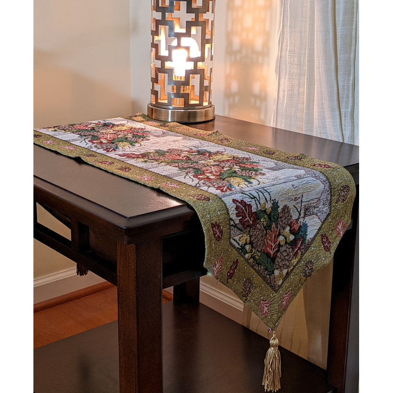 Christmas Fiesta Woven Table Runner, 67'' L x 13'' W