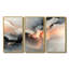 «Abstract Geode Grey Marble River Shape II», ensemble d'art mural mural en marbre-107212941-107212946