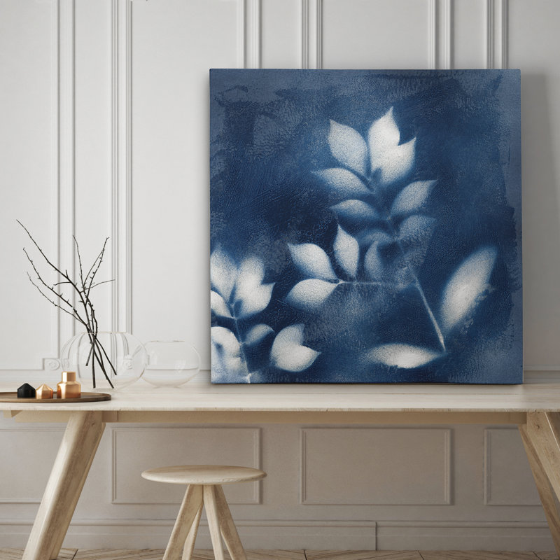 « nature indigo iii », impression sur toile, H 24 po x l 24 po x P 1,5 po