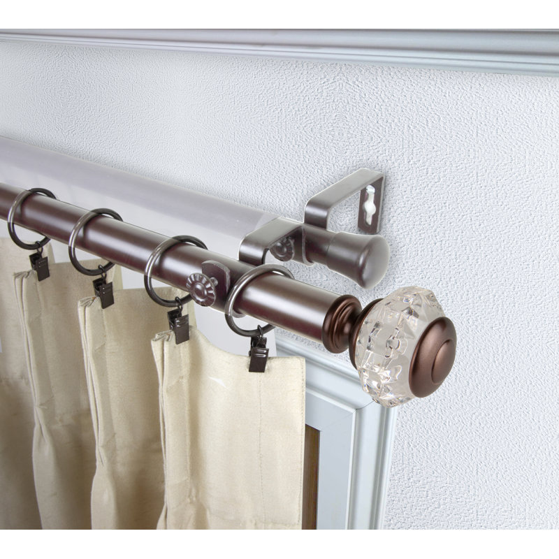 Tringle à rideaux double Magness, Bronze, H 2,88 po x l 170 po x P 6,75 po