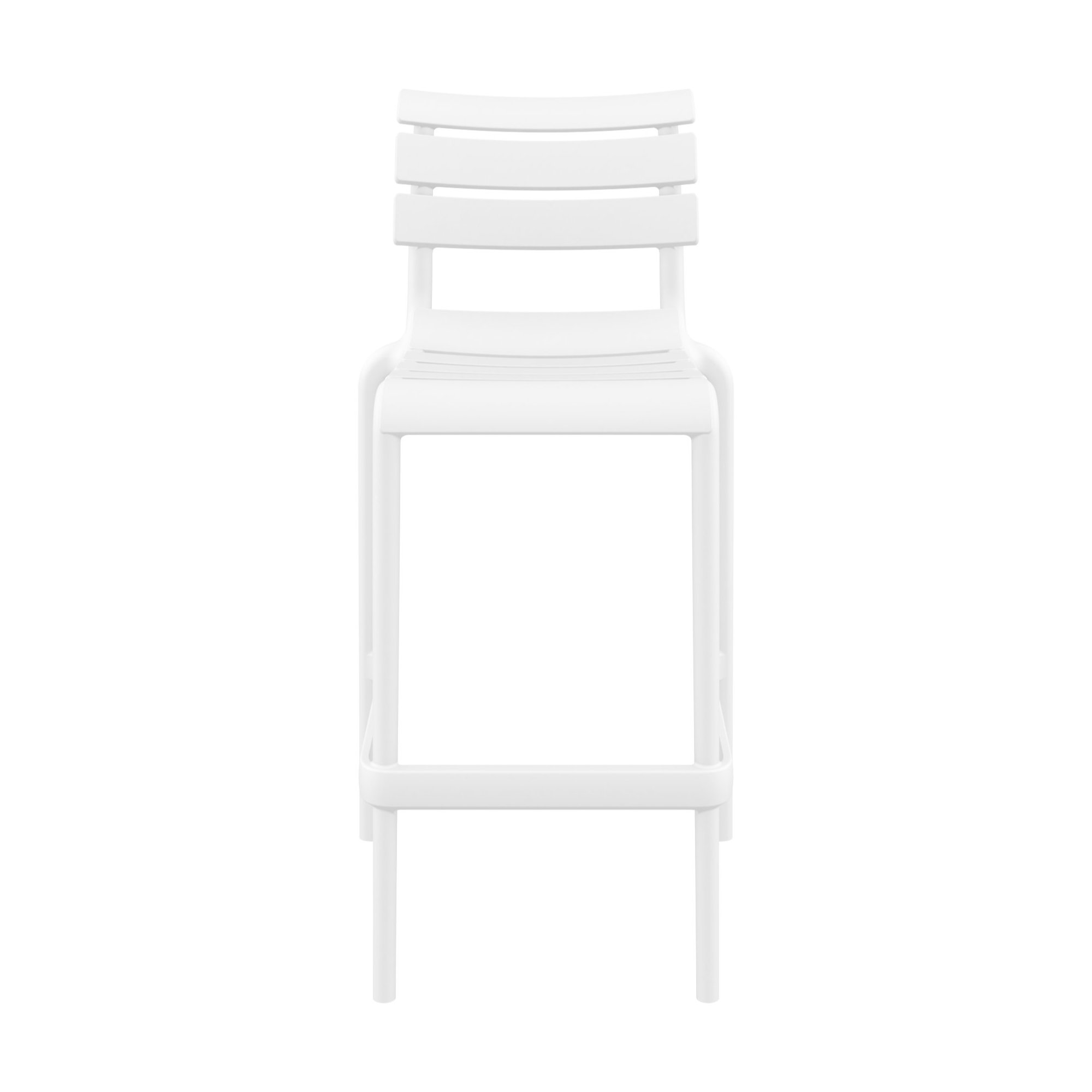 Ruta Outdoor Counter Stool, White, 29.50"