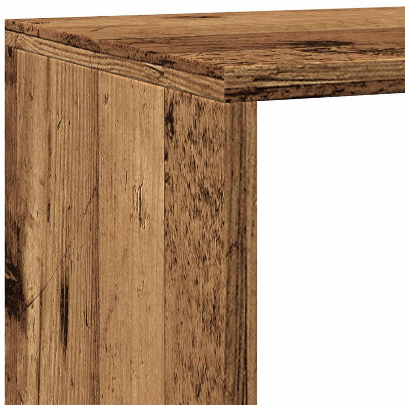 Andreca 143.5 cm H x 143.5 cm W Bookcase, (4 Shelves) 143.5cm H x 143.5cm W x 29cm D, Old Wood