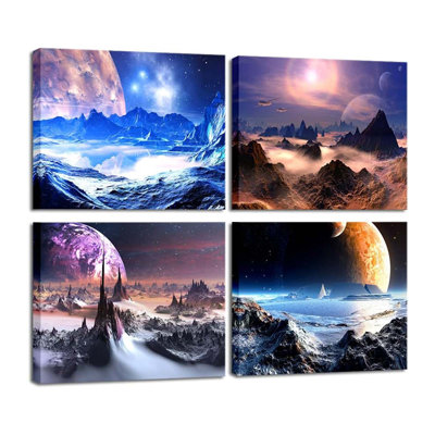 4 Piece Wrapped Canvas Wall Art