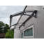 1.2m Width x 0.65m Depth Door Canopy Grey-Bracket Clear-Sheet